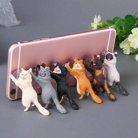 Stojalo za telefon ali tablico v obliki srčkane mačke dom Komot 