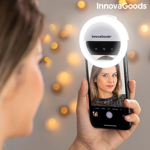 Okrogla lučka za samoportrete z možnostjo polnjenja Instahoop InnovaGoods Komot